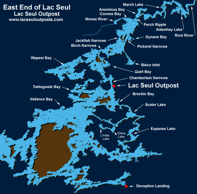 Map of Lac Seul