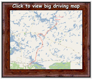 Click to view larger driving map from International Falls to Deception Landing